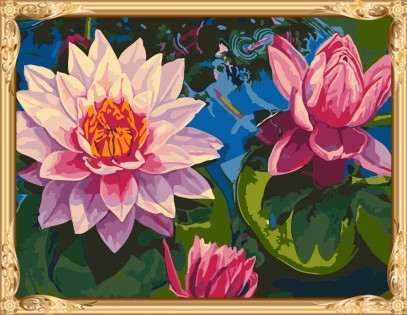 GX7282 yiwu wholesales flower photo abstract paint by numbers with wooden frame