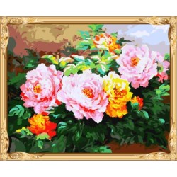 Hobby conjunto de flores pintura pintura al óleo by números kits para sala de estar decoración GX7312