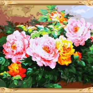 hobby painting set flower oil painting by numbers kits for living room decor GX7312