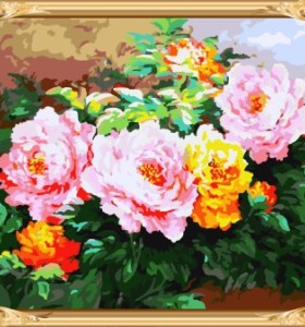 Hobby conjunto de flores pintura pintura al óleo by números kits para sala de estar decoración GX7312