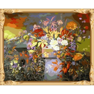 GX7393 hot photo flower oil paint by numbers for home decor