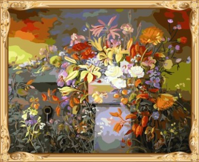 GX7393 hot photo flower oil paint by numbers for home decor