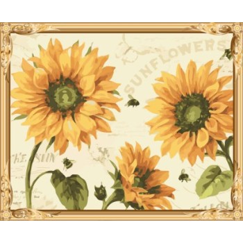 hot selling sunflower diy oil painting by numbers for wholesales GX7345