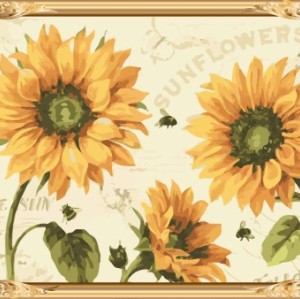 hot selling sunflower diy oil painting by numbers for wholesales GX7345
