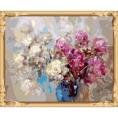 GX7338 paint your own canvas flower oil painting by numbers for wall decor