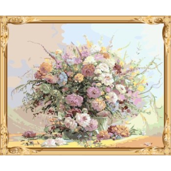 GX7395 hot photo flower paint by numbers on canvas for home decor