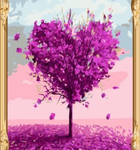 GX74560 coloring with numbers abstract heart shape tree canvas oil painting by numbers kits for bedroom decor