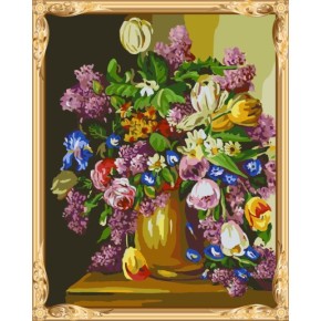 gx7392 yiwu fabrik großhandel blume Öl malen nach zahlen für wohnkultur