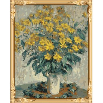 GX7454 chrysanthemum flower digital oil painting for home decor