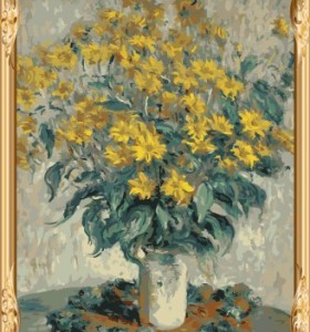 GX7454 chrysanthemum flower digital oil painting for home decor