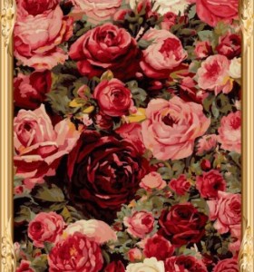 diy wand kunst rose malen nach zahlen blumen gx7524