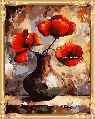 wall art paint by number flowers canvas oil painting GX7529