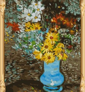 Todavía flor vida y florero pintura al óleo by números GX7479