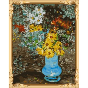 still life flower and vase canvas oil painting by numbers GX7479