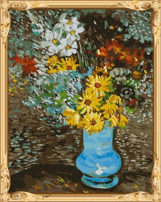 still life flower and vase canvas oil painting by numbers GX7479