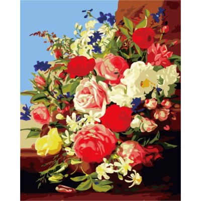 art drawing set diy oil painting by numbers with flower picture for living room decor GX7220