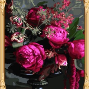 flower diy digital oil painting for home decor GX7540
