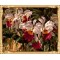 red flower canvas oil painting by numbers GX7481