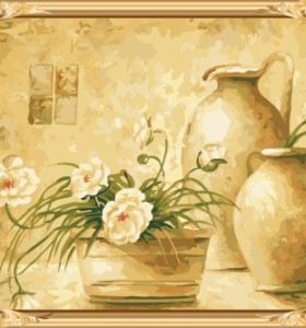 GX7437 flower diy oil painting by numbers on canvas
