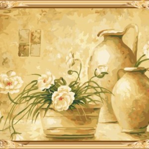 GX7437 flower diy oil painting by numbers on canvas