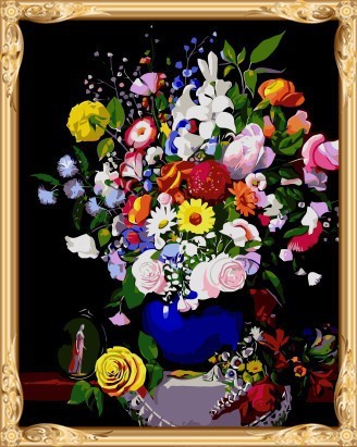 acrylic picture by numbers canvas flower oil painting GX7468