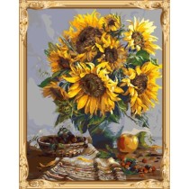 sunflower diy digital oil painting for home decor GX7542