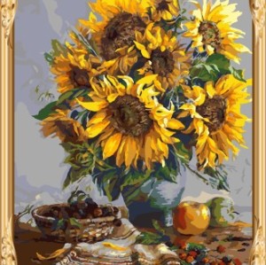 sunflower diy digital oil painting for home decor GX7542
