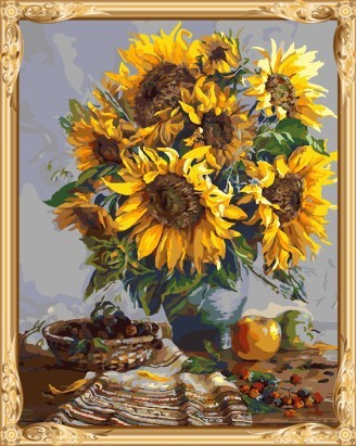 sunflower diy digital oil painting for home decor GX7542