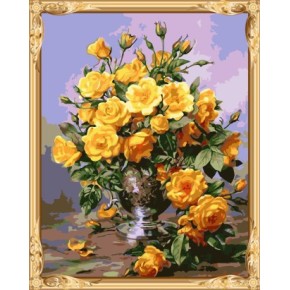yiwu großhandel wand kunst malen nach zahlen blumen leinwand Ölgemälde gx7530