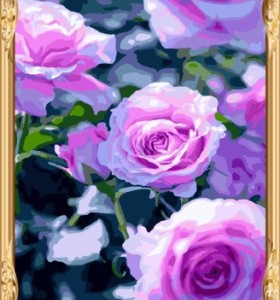 paint by number flowers wall art GX7517