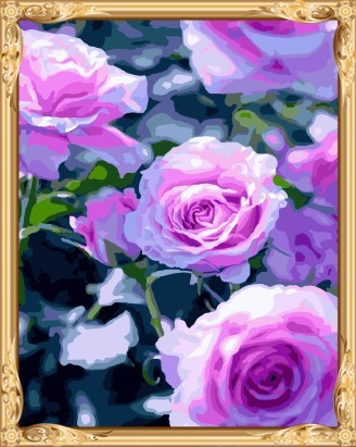 paint by number flowers wall art GX7517