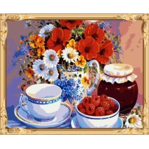 acrylic picture by numbers still life canvas flower oil painting GX7469