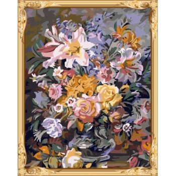 flower in vase paint by numbers GX7508
