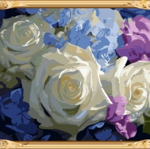 yellow rose flower diy digital oil painting for home decor GX7539