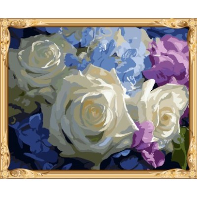 Yellow rose flower aceite digital de diy pintura de la decoración del hogar GX7539