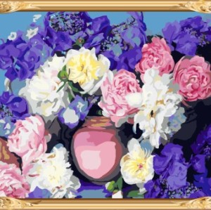wall art paint by number flower oil painting for home decor GX7574