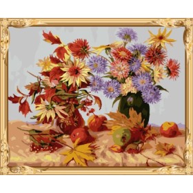 GX 7615 flower diy paint by numbers on canvas art kits for adults and kids