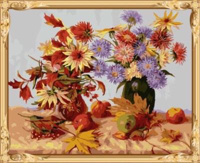 GX 7615 flower diy paint by numbers on canvas art kits for adults and kids