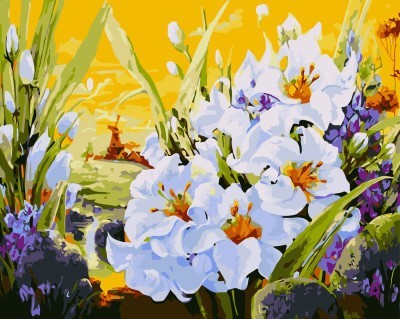 GX 7646 flower diy oil painting canvas for home decor