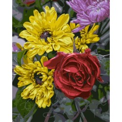 Gx 7649 flor pintura al óleo by números kits