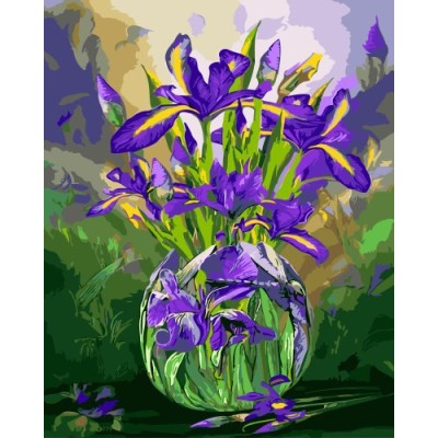 GX7661 wall art color by numbers abstract flower paintings