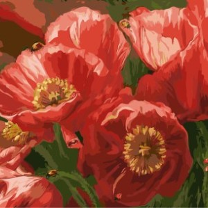 GX 7650 2015 hot flower photo acrylic painting for beginners