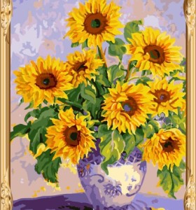 gx7689 malen Junge wand kunst sonnenblumen abstrakte gemälde von blumen
