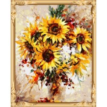 GX 7632 abstract digital sunflower oil painting for living room decor