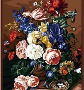Gx6108 flor pintada a mano del arte pintura de la decoración del hogar