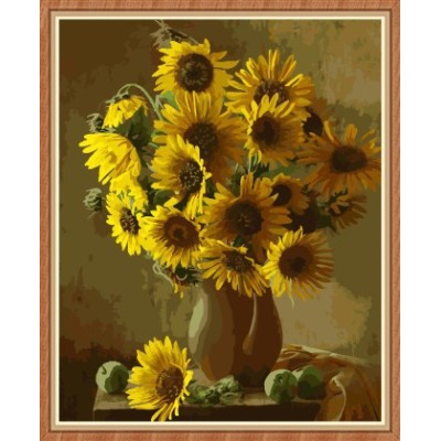 still life sunflower diy draw by numbers GX7808
