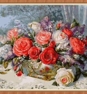 Artesanías pinturas de la flor by números venta al por mayor GX7829
