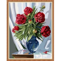 arts crafts flower in vase digital oil painting for home decor GX7839