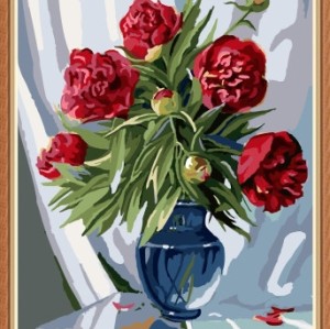 arts crafts flower in vase digital oil painting for home decor GX7839