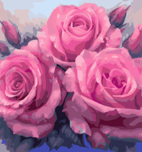 Gx7903 paintboy digital de DIY hermosas flores pinturas by números en la lona nueva